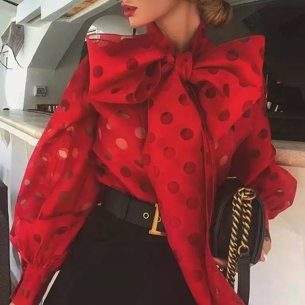 Red blouse
